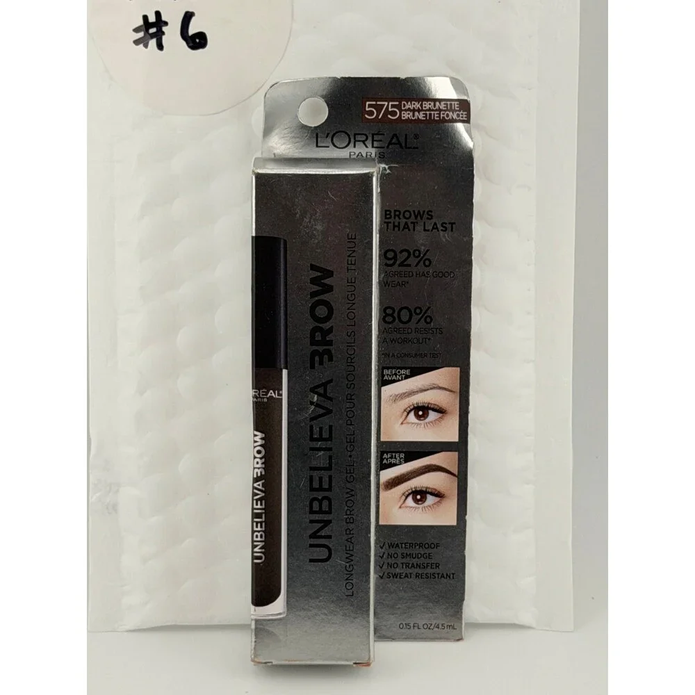 L'Oreal Paris Unbelieva-Brow Longwear Brow Gel, 575 Dark Brunette - 0.15 fl. oz